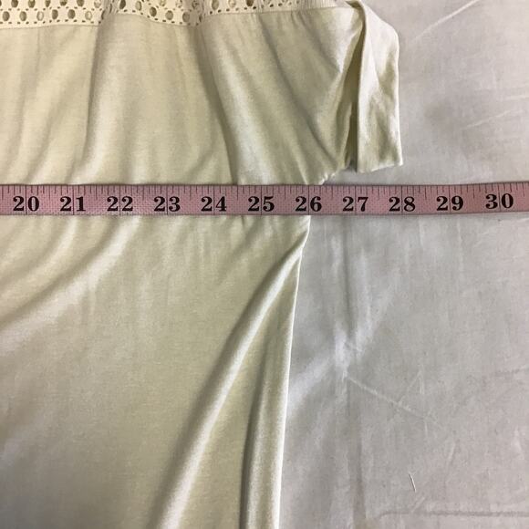 BLOOMCHIC 18-20 2X plus cream knit insert short sleeve tshirt top NWT  B119 - Picture 4 of 6